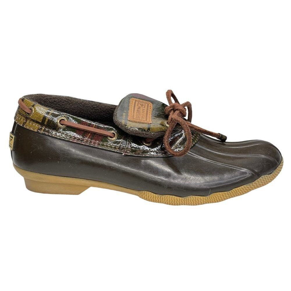 Sperry‎ Top Siders Duck Boat Shoe Boot Womens Brown Slip On Waterproof 6 Classic